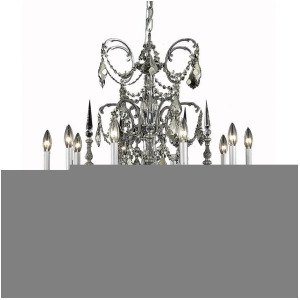 Elegant 9710 Athena 10-Lt 30 Spectra Chandelier Pewter/Clear 9710D30pw-sa - All