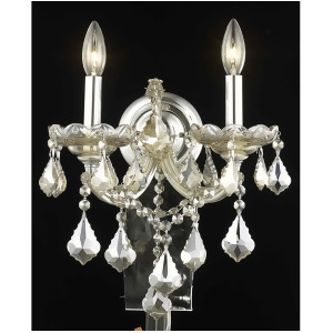 Elegant 2800 Maria Theresa 2 Light 12' Crystal Sconce Smoke 2800W2gt-gt-ss - All