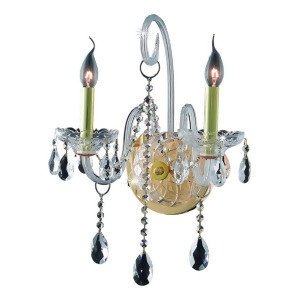 Elegant 7952 Verona 2 Light 14' Crystal Sconce Gold/Clear 7952W2g-ss - All