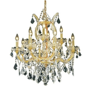 Elegant 2800 M Theresa 13-Lt 27 Spectra Chandelier Gold/Clear 2800D27g-sa - All