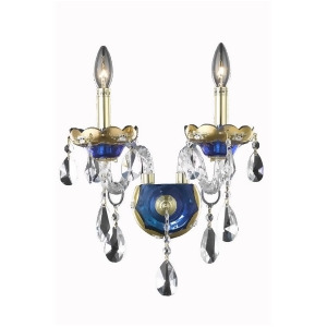 Elegant 7810 Alexandria 2 Light 12 Spectra Sconce Blue/Clear 7810W2be-sa - All