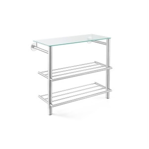 Zack Abilio Glass Shelf For Items 50677 9 50694 W. 25.2 In Depth 11.42 In Stainless Steel 50678 - All