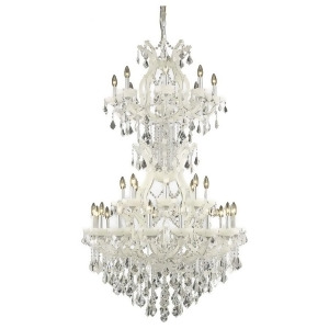 Elegant 2800 M Theresa 34 Light 36' Crystal Chandelier White-2800D36SWH-SS - All