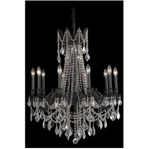 Elegant 9210 Rosalia 10-Lt 28 Spectra Chandelier Bronze/Clear 9210D28db-sa - All