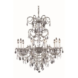 Elegant 9710 Athena 10-Lt 29 Spectra Chandelier Pewter/Clear 9710D29pw-sa - All