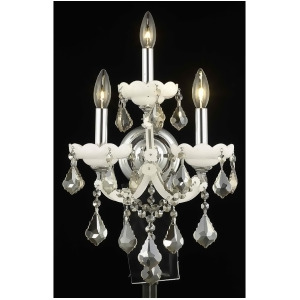 Elegant 2800 M Theresa 3-Lt 12' Crystal Sconce White/Smoke 2800W3wh-gt-ss - All