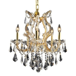 Elegant 2801 M Theresa 6-Lt 20' Crystal Chandelier Gold/Clear 2801D20g-ss - All