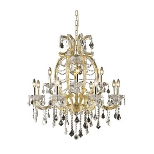 Elegant 2800 M Theresa 12-Lt 33.5 Spectra Chandelier Gold/Clear 2800D33g-sa - All