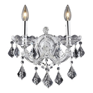 Elegant 2800 M Theresa 2 Light 12' Crystal Sconce Chrome/Clear 2800W2c-ss - All