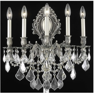Elegant 9605 Monarch 5 Light 21 Spectra Sconce Pewter/Clear 9605W21pw-sa - All