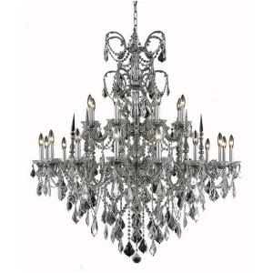 Elegant 9724 Athena 24-Lt 44 Spectra Chandelier Pewter/Clear 9724G44pw-sa - All