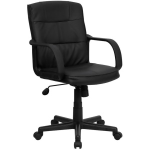 Flash Furniture Bonded Leather Office Chair Black Go-228s-bk-lea-gg - All