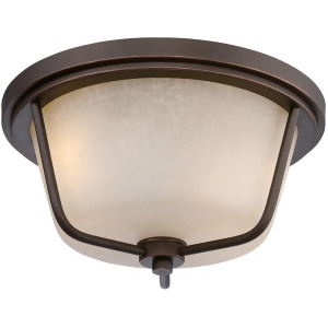 Nuvo Tolland Led Outdoor Flush Mount Champagne Glass Mahogany Bronze 62-683 - All