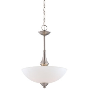 Nuvo Lighting Patton 3 Light Pendant w/ Frosted Glass Brushed Nickel 60-5038 - All