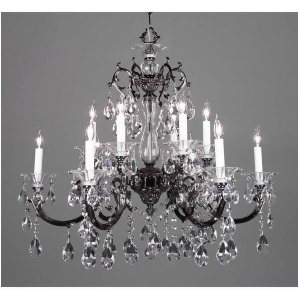 Classic Lighting Via Lombardi Crystal Chandelier Ebony Pearl 57063Epsc - All
