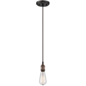 Nuvo Vintage 1 Light Pendant Vintage Lamp Included Rustic Bronze 60-5505 - All