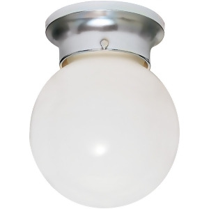 Nuvo Lighting 1 Light 8 Ceiling Fixture White Ball Polished Chrome Sf77-111 - All