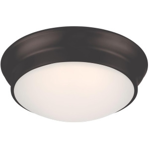 Nuvo Lighting Conrad Led Flush Fixture with Frosted Glass Aged Bronze 62-705 - All