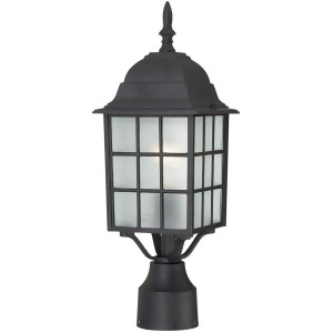 Nuvo Adams 1 Light 17 Outdoor Post w/ Frosted Glass Textured Black 60-4909 - All