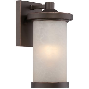 Nuvo Diego Led Outdoor Small Wall w/ Satin Amber Glass Mahogany Bronze 62-641 - All