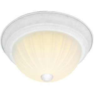 Nuvo 2 Light 13 Flush Mount Frosted Melon Glass Textured White Sf76-127 - All