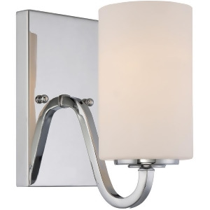 Nuvo Willow 1 Light Vanity Fixture w/ White Glass Polished Nickel 60-5801 - All