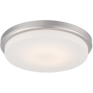 Nuvo Dale Led Flush Fixture w/ Opal Frosted Glass Brushed Nickel 62-609 - All