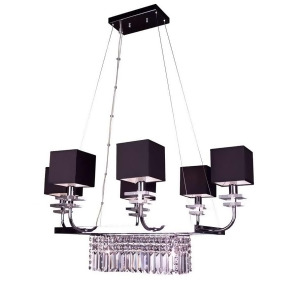 Classic Lighting Quadrille Crystal Chandelier Black 1936Blkcpr - All