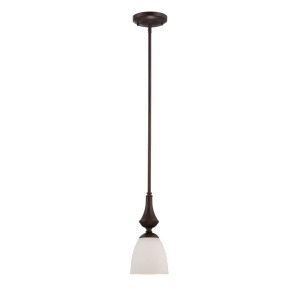 Nuvo Patton 1 Light Mini Pendant w/ Frosted Glass Prairie Bronze 60-5137 - All