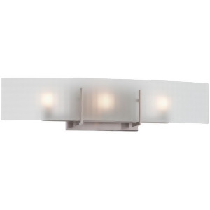 Nuvo Yogi 3 Light Halogen Vanity Light Frosted Glass Brushed Nickel 60-5187 - All