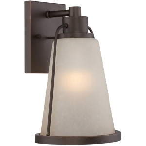 Nuvo Tolland Led Outdoor Wall w/ Champagne Linen Glass Mahogany Bronze 62-681 - All