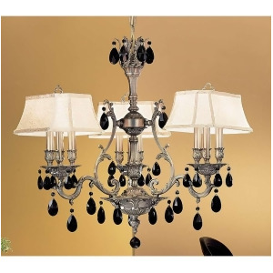 Classic Lighting Majestic Crystal Chandelier Aged Bronze 57364Agbcbkw - All