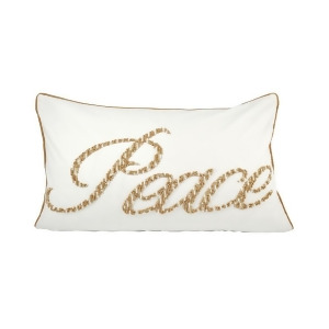 Pomeroy Peace 26 x 16 Lumbar Pillow Crema Silver Gold 904516 - All