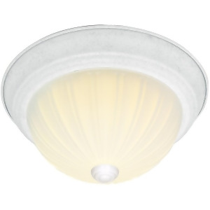 Nuvo 2 Light 11 Flush Mount Frosted Melon Glass Textured White Sf76-125 - All
