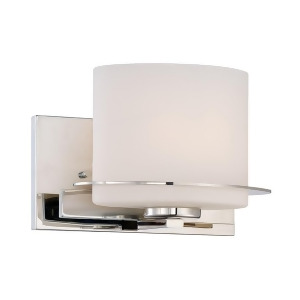 Nuvo Loren 1 Light Vanity Light w/ Oval Frosted Glass Polished Nickel 60-5101 - All