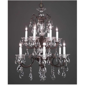Classic Lighting Via Lombardi Crystal Chandelier Roman Bronze 57062Rbs - All