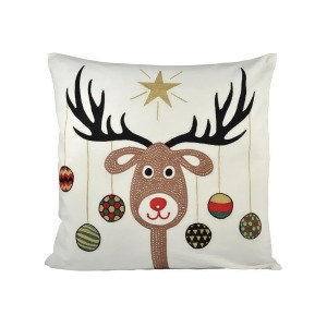 Pomeroy Donner 20 x 20 Pillow Snow Coco Holiday Hues 904400 - All