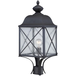 Nuvo Wingate 1 Light Outdoor Post Fixture Clear Glass Textured Black 60-5625 - All