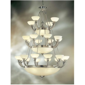 Classic Lighting Alhambra Alabaster Chandelier Silver Oxide 56094So - All