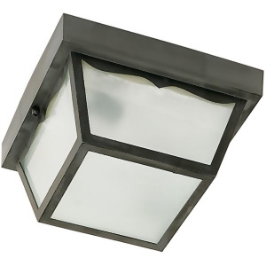Nuvo 1 Light 8 Carport Flush Mount w/ Frosted Acrylic Panels Black Sf77-863 - All