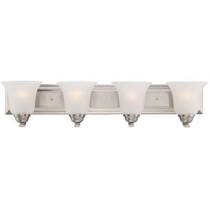 Nuvo Elizabeth 4 Light Vanity Fixture w/ Frosted Glass Brushed Nickel 60-5594 - All