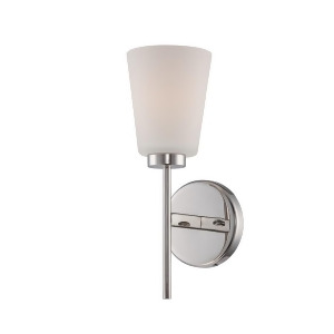 Nuvo Benson 1 Light Vanity Fixture w/ White Glass Polished Nickel 60-5211 - All
