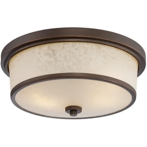 Nuvo Diego Led Outdoor Flush Fixture w/ Amber Glass Mahogany Bronze 62-643 - All
