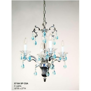 Classic Lighting Via Firenze Crystal Mini-Chandelier Silver Plate 57104Spcsa - All