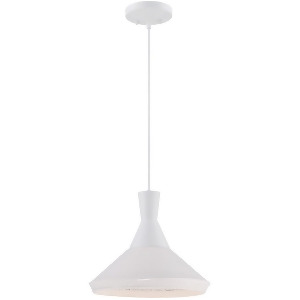 Nuvo Luger 1 Light Perforated Metal Shade Pendant Glacier White 62-482 - All