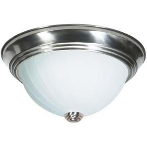 Nuvo 2 Light 11 Flush Mount Frosted Melon Glass Brushed Nickel Sf76-243 - All