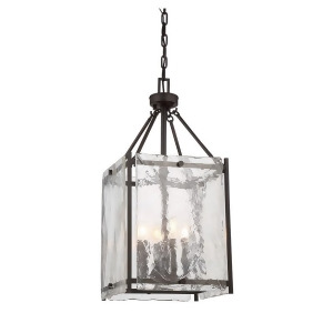 Savoy House Glenwood 4 Light Foyer Bronze Clear Water Piastra 3-3041-4-13 - All