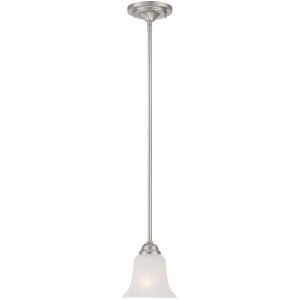 Nuvo Elizabeth 1 Light Mini Pendant w/ Frosted Glass Brushed Nickel 60-5597 - All