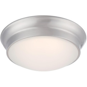 Nuvo Lighting Conrad Led Flush Fixture w/ Frosted Glass Brushed Nickel 62-605 - All