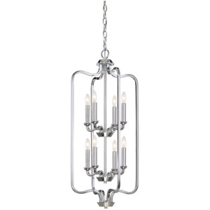 Nuvo Willow 8 light Caged Pendant Aged Bronze Polished Nickel 60-5872 - All